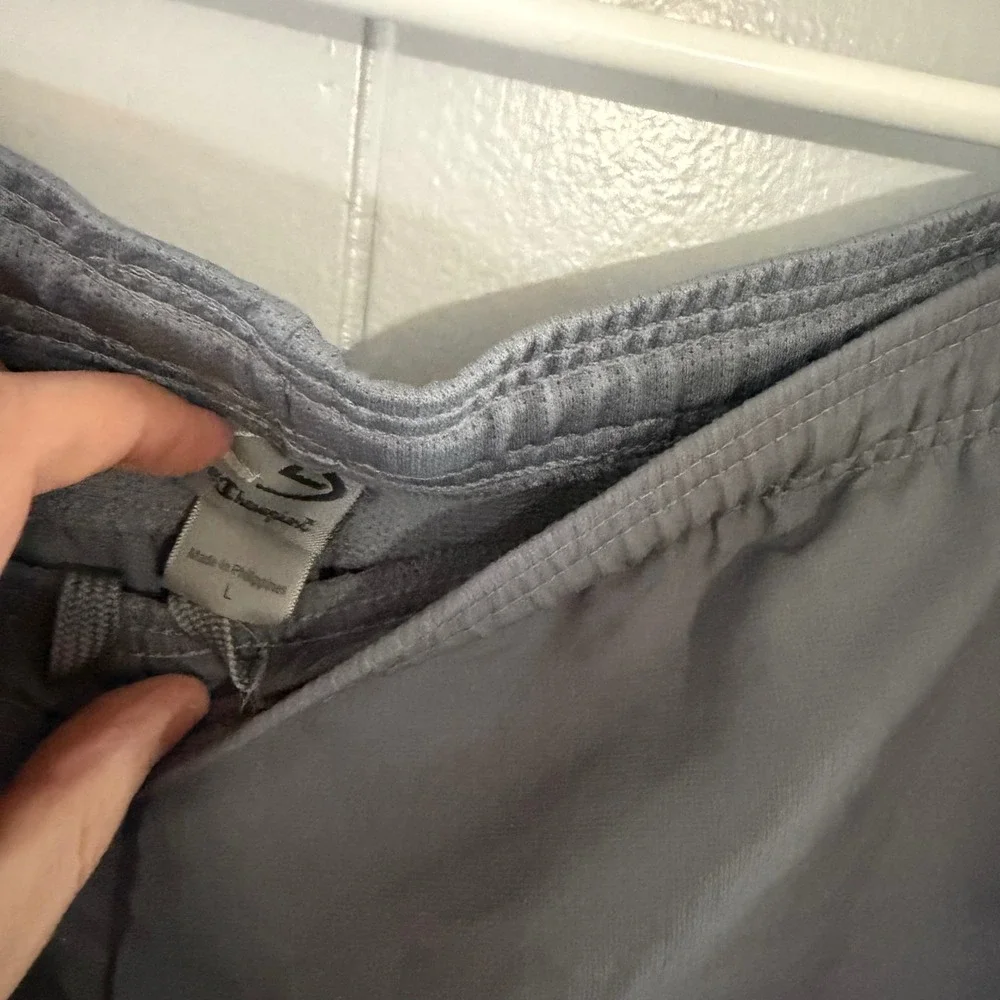 Champion C9 Athletic Shorts Mens Large Grey‎ Elastic Waist Mesh Panels